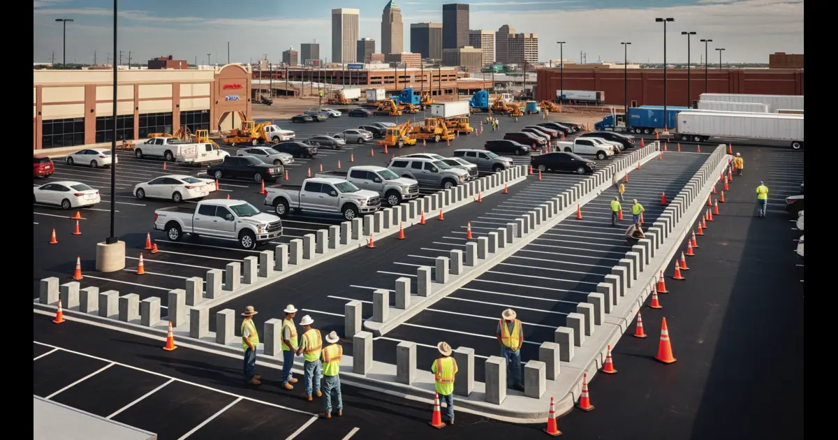 cement parking stops